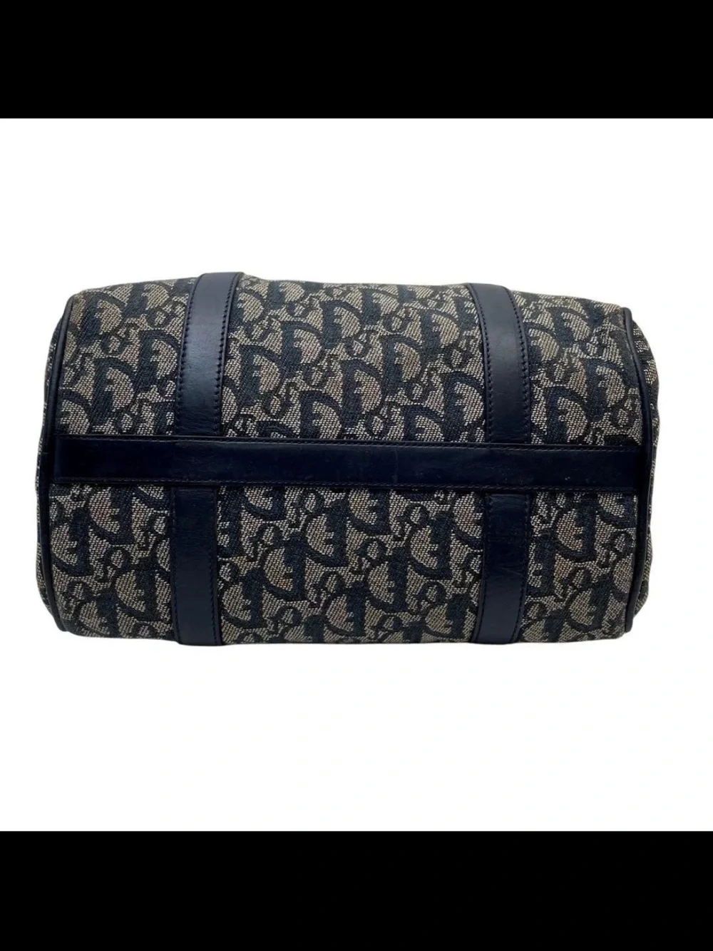 Dior Navy and Beige Monogram Satchel